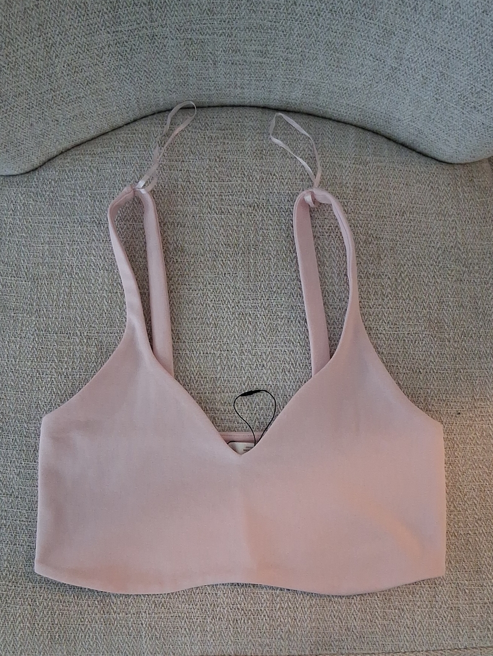 NEW Zara Soft Pink Womens Bralette Crop Top Size Large